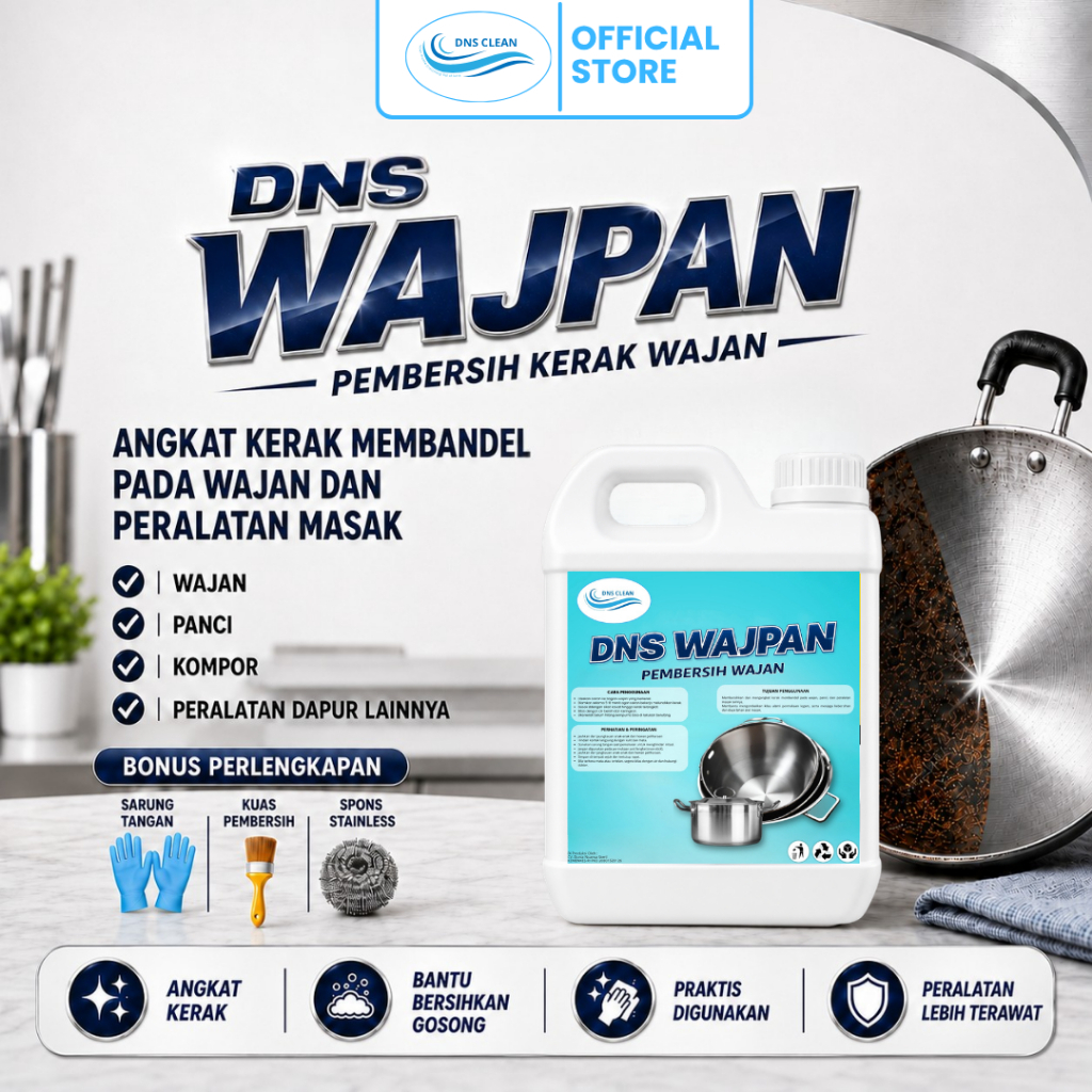 DNS Wajpan Pembersih Noda Kerak Wajan Panci 1 Liter