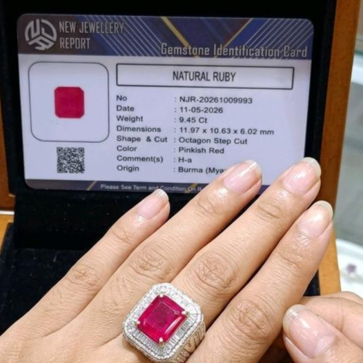 Natural Pinkish Red Ruby Burma TOP QUALITY +MEMO