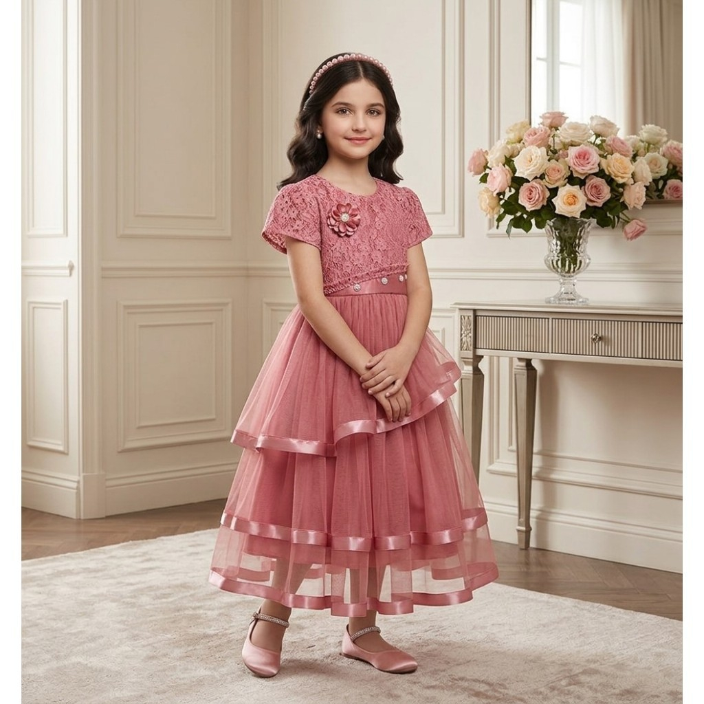 Alvo Dress/Baju pesta anak Mewah / baju pesta anak tutu / baju pesta anak perempuan / dress pesta an
