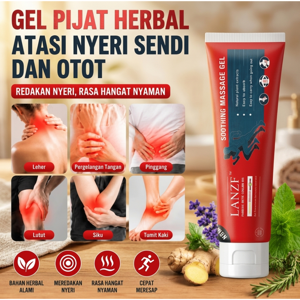 LANZF SALEP LUTUT HERBAL MEREDAKAN NYERI LUTUT PINGGANG LEHER TANGAN