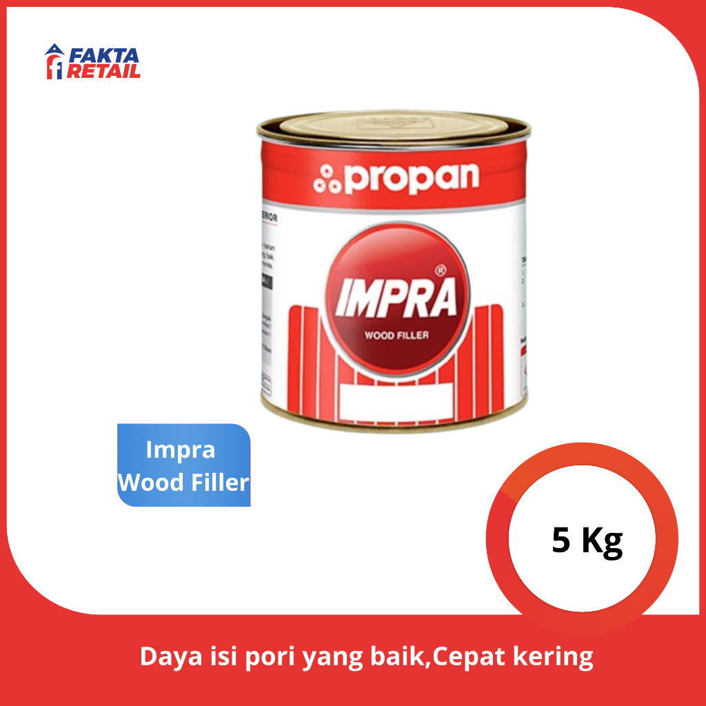 Impra Wood Filler / Impra Dempul Kayu | Ukuran : 5 kg