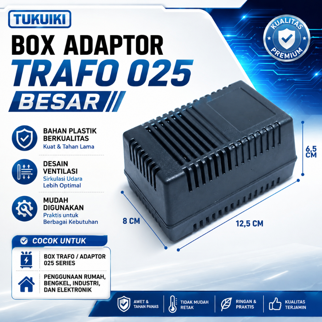 Box Adaptor Trafo 025 Besar / kotak kosong untuk adaptor trafo