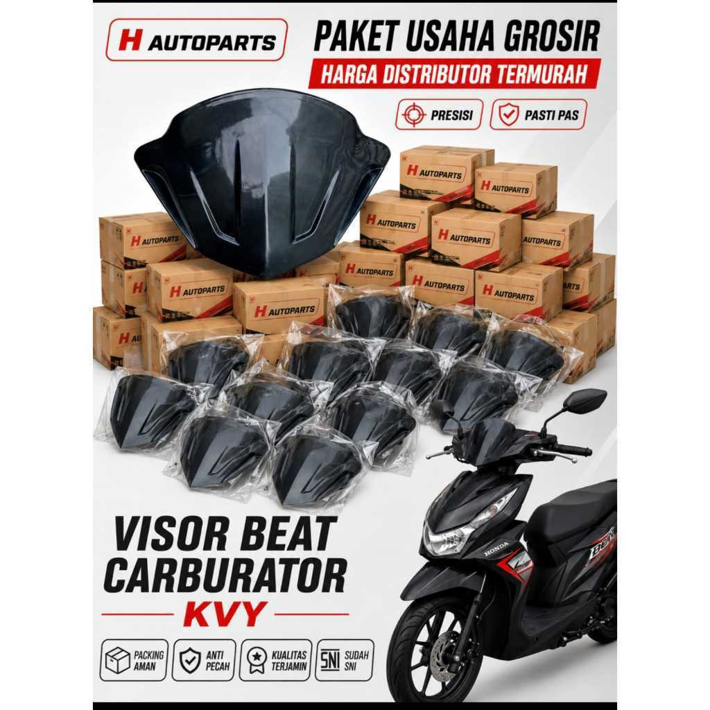 Paket Usaha Grosir Visor Beat Carburator KVY Besar Isi 80 Pcs [dubaimotor]
