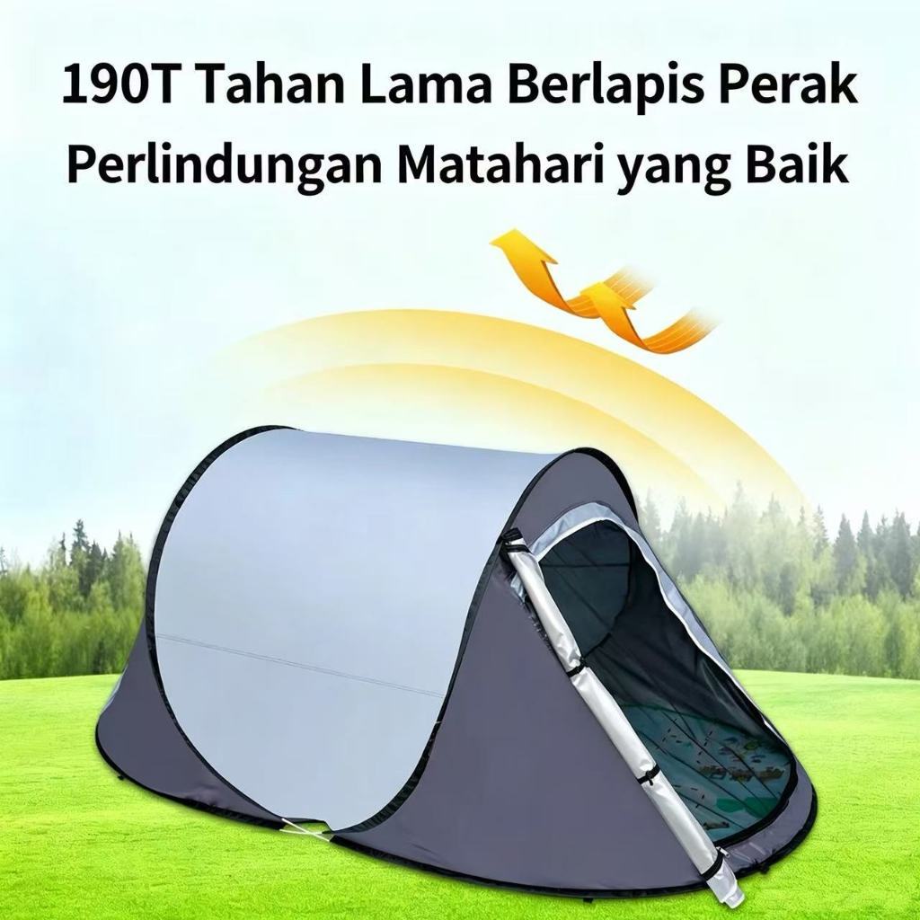 Tenda Pop-up Camping 2-3 Orang Waterproof Otomatis Tenda Lipat Portable Tenda Gunung/Tenda Camping B