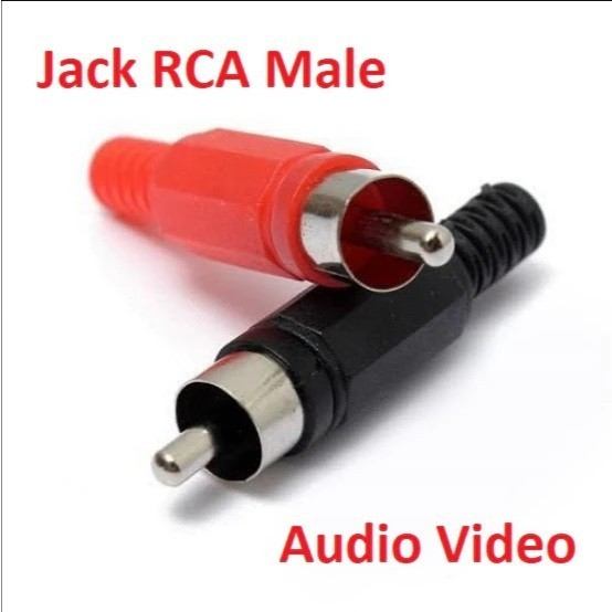 Jack RCA Male Audio Video Konektor Jek Jantan TV AMPLI DVD VCD Player