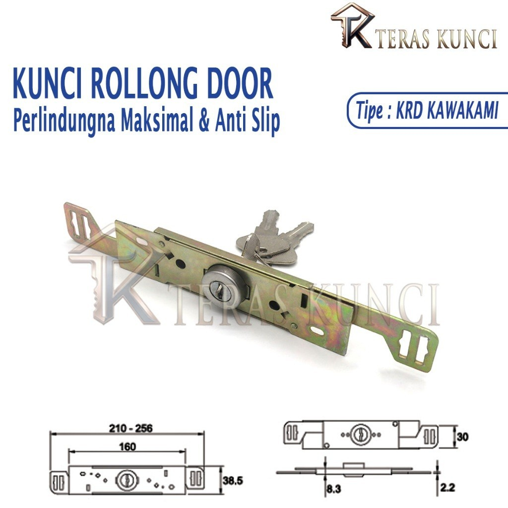 Kunci Pintu Garasi Rolling Door KAWAKAMI Original