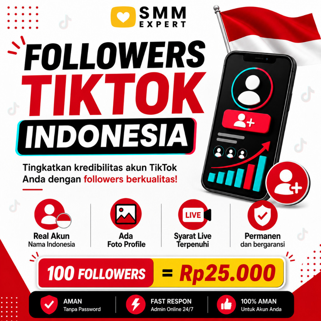 Followers TikTok Indonesia Follower TikTok Real Akun | Lolos Syarat Live | Pengikut TikTok Permanen 