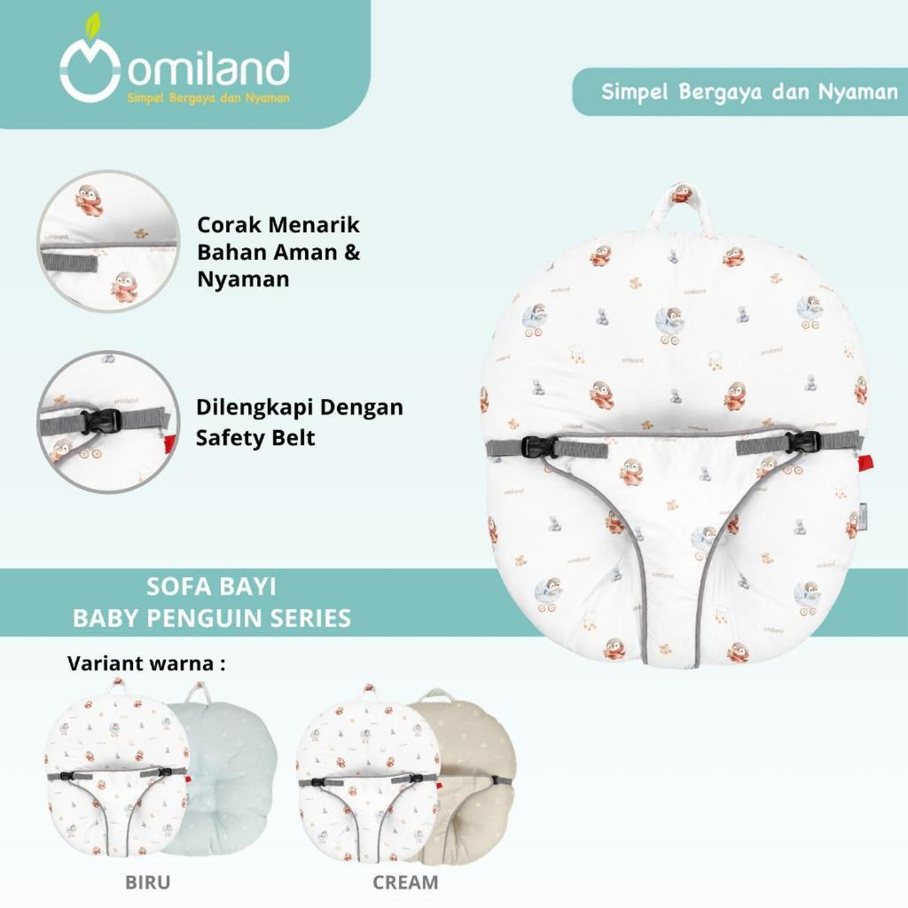 NEW Omiland Sofa Bayi dengan Safety Belt Baby Penguin Race Champion Series