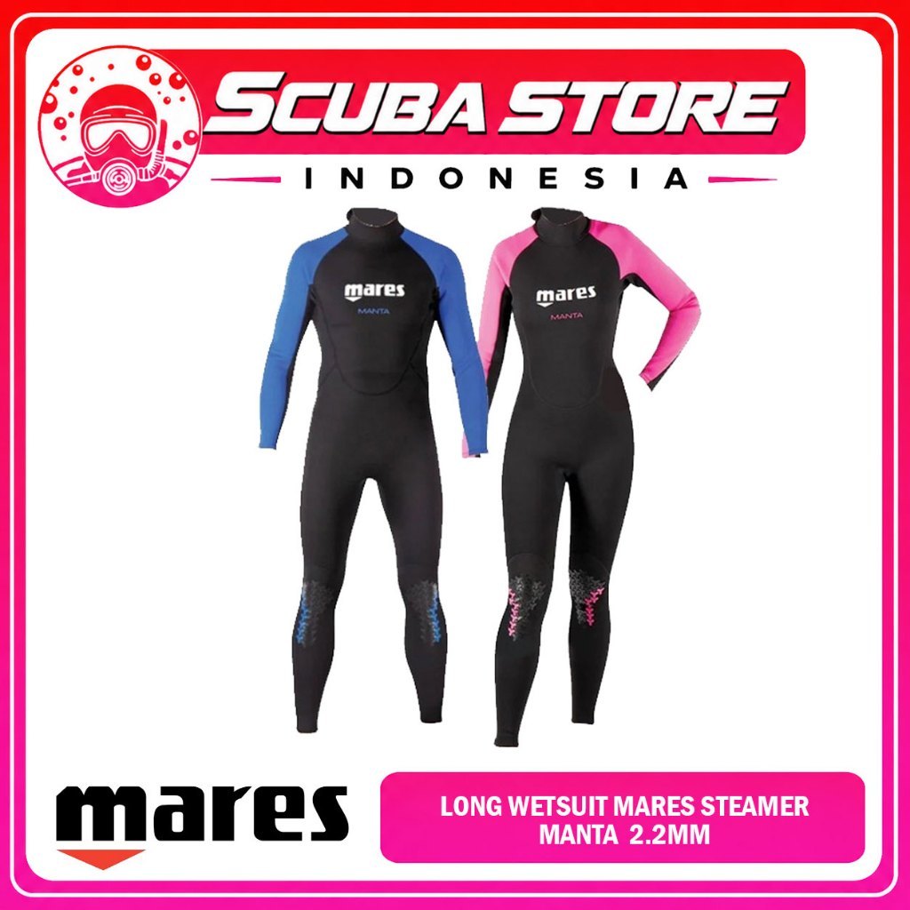 Long Wetsuit Mares Steamer Manta Neoprene 2,2mm Men Women Scuba Diving Selam Snorkeling Freedive Spe