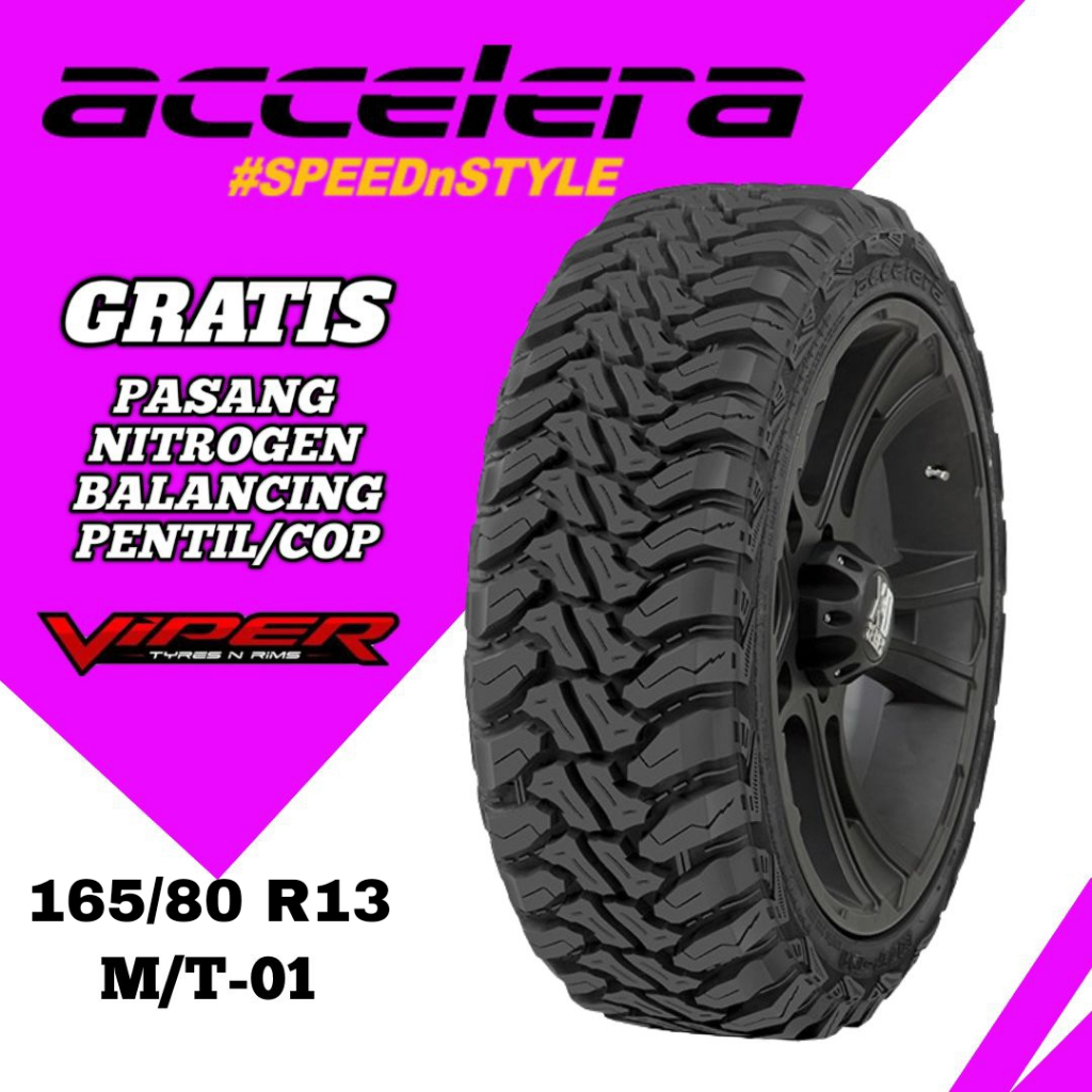 Ban cangkul ring 13 165/80 r13 accelera m/t ban mobil offroad 165 80 R13