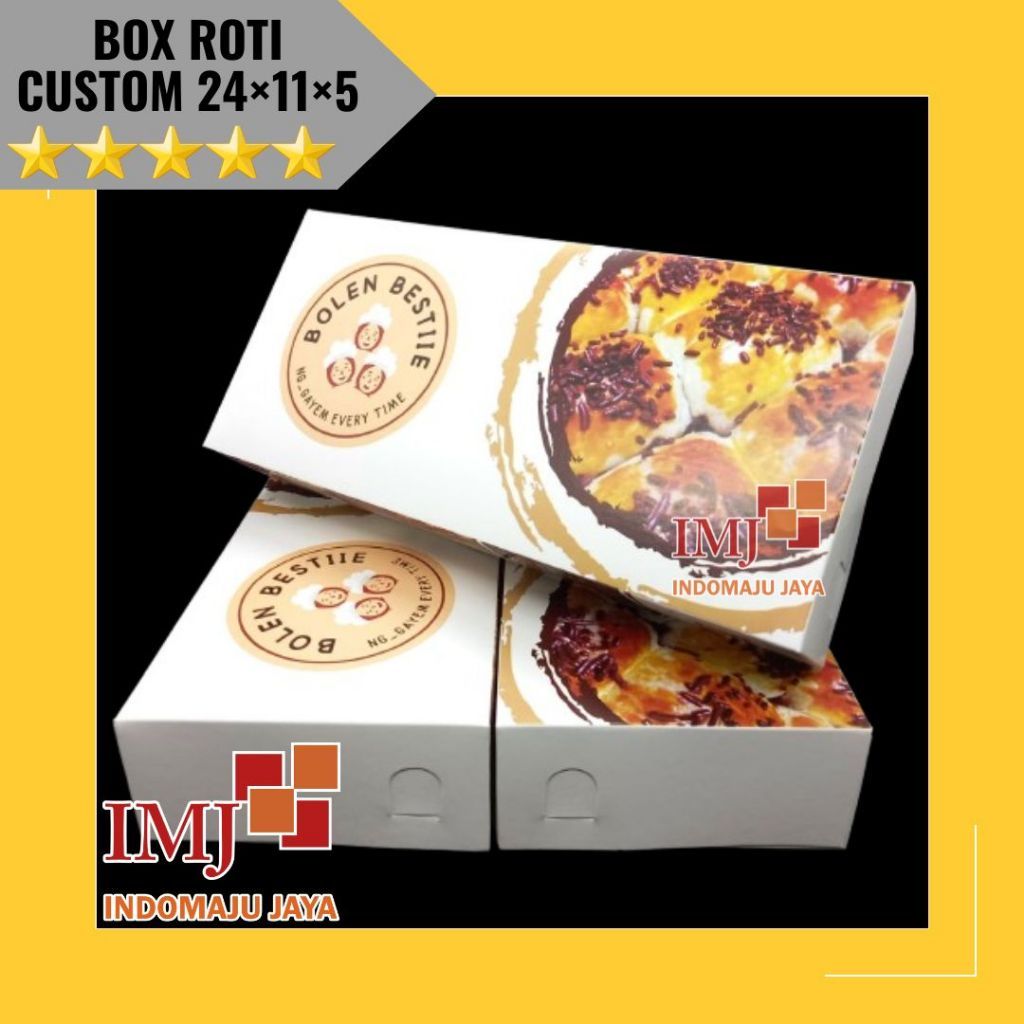BOX ROTI BROWNIES CUSTOM 24x11x5 KARDUS BOLEN CUSTOM 24×11×5 DUS ROTI BAKAR CUSTOM