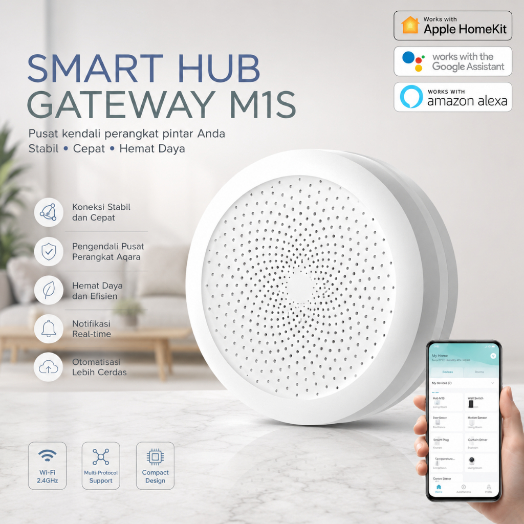 Gateway Hub M1S Smart Hub Gateway RGB Light Apple Home Matter