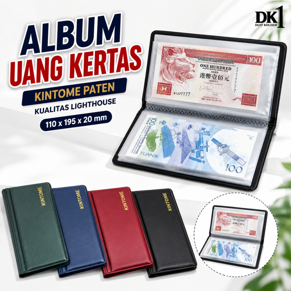 Album Uang Kertas KINTOME Paten Kualitas Lighthouse 110 x 195
x 20 mm