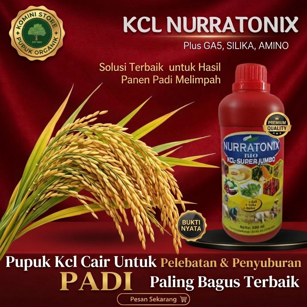 COD KCL NURRATONIX 500ML Pupuk KCL Cair Kalium Tinggi Booster Padi Sawah Lebat Berbobot Pengisi Buli