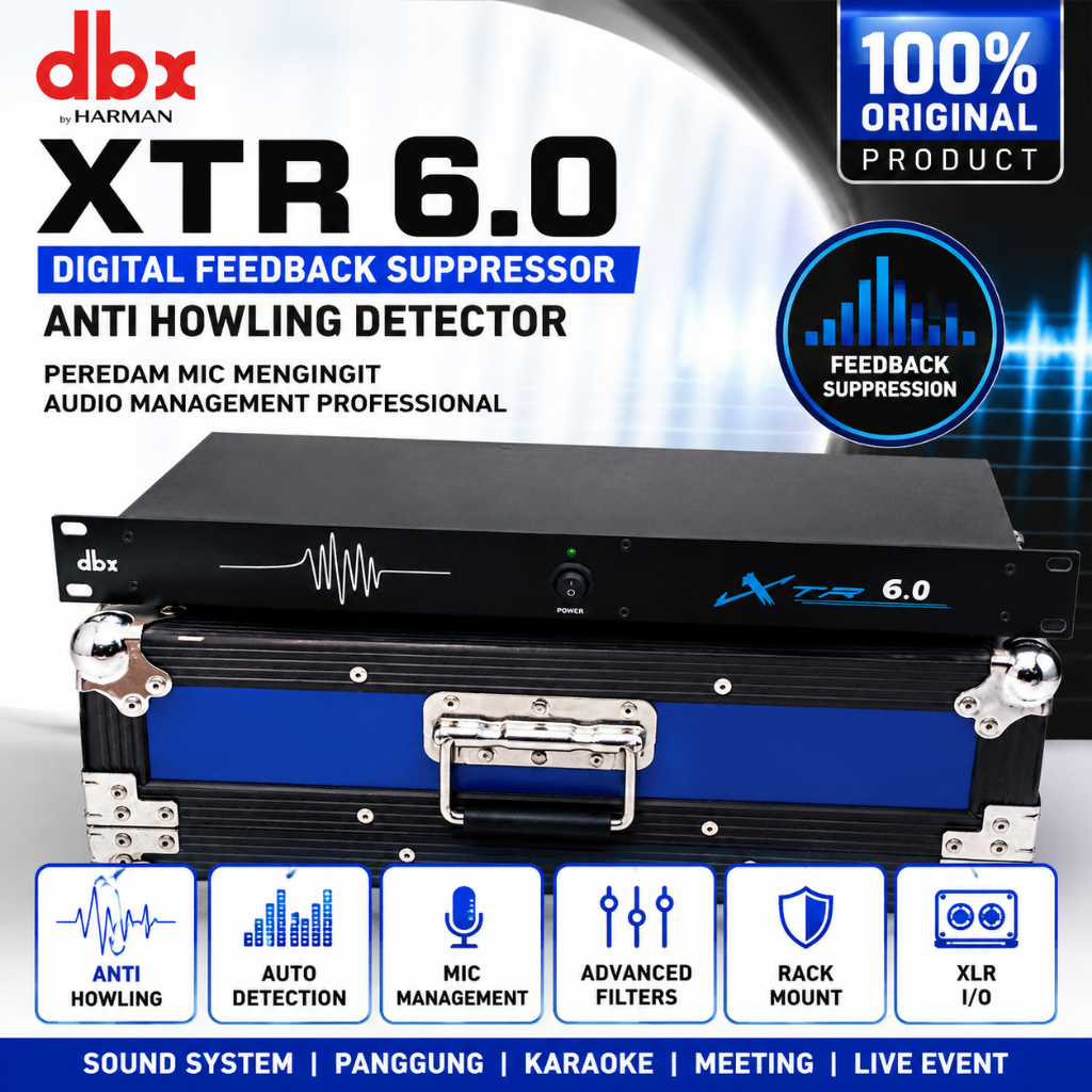 ANTI FEEDBACK DBX XTR 6.0 DIGITAL FEEDBACK SUPPRESSOR ORIGINAL ANTI HOWLING DETECTOR PEREDAM MIC MEN