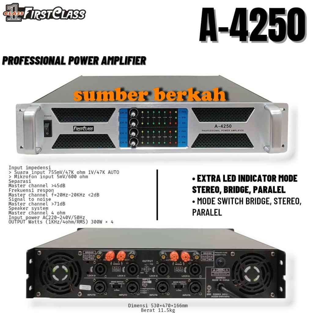 Power Firstclass FC A 4250 / FCA4250 Original Amplifier FC A4250 - 4 Channel