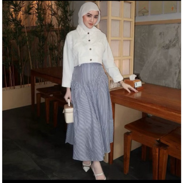 YEORIN SKIRT STRIPE - Rok Skirt Stripe - Rok Stripe