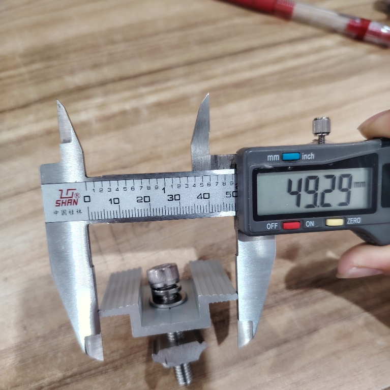 Aluminium End Clamp Mid Clamp Mini Rail untuk Solar Panel