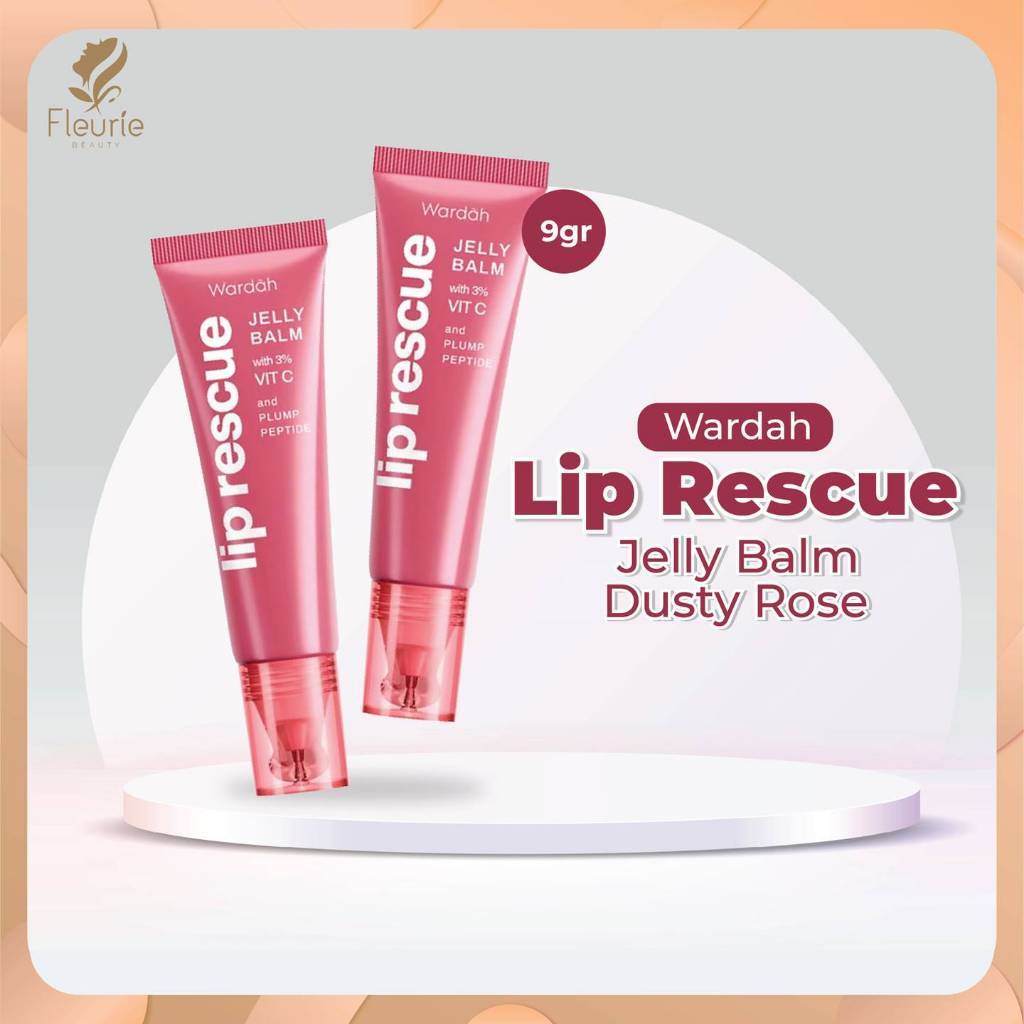 Wardah Lip Rescue Jelly Balm Dusty Rose 9gr - Lip Balm Lip Mask Perawatan Bibir Melembapkan by Warda