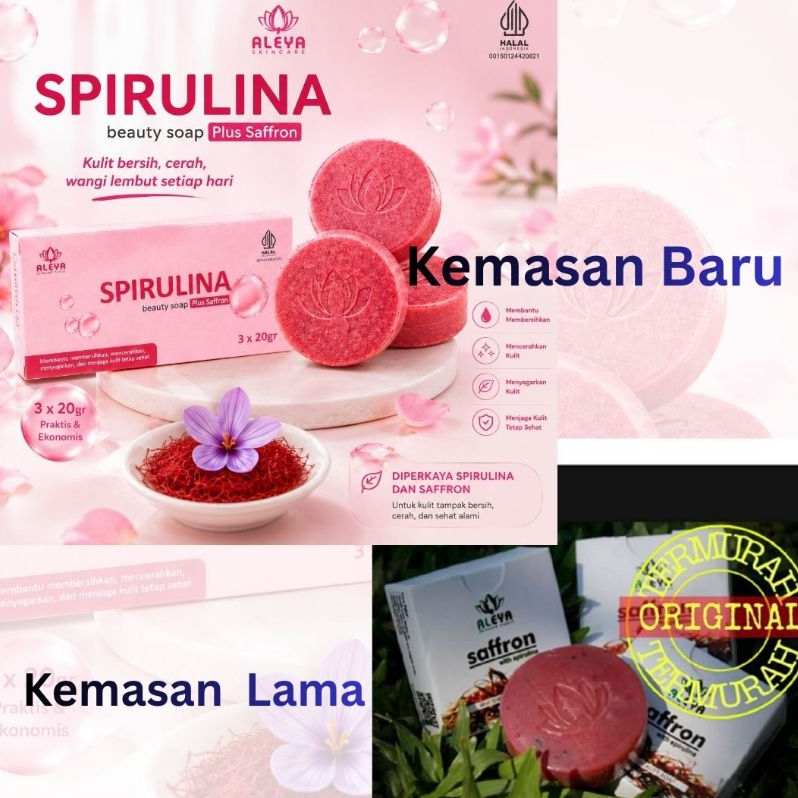 SABUN SAFRON SPIRULINA ALEYA BPOM | SABUN SAFFRON ALEYA | SABUN WAJAH ALEYA | SABUN GLOWING ORIGINAL