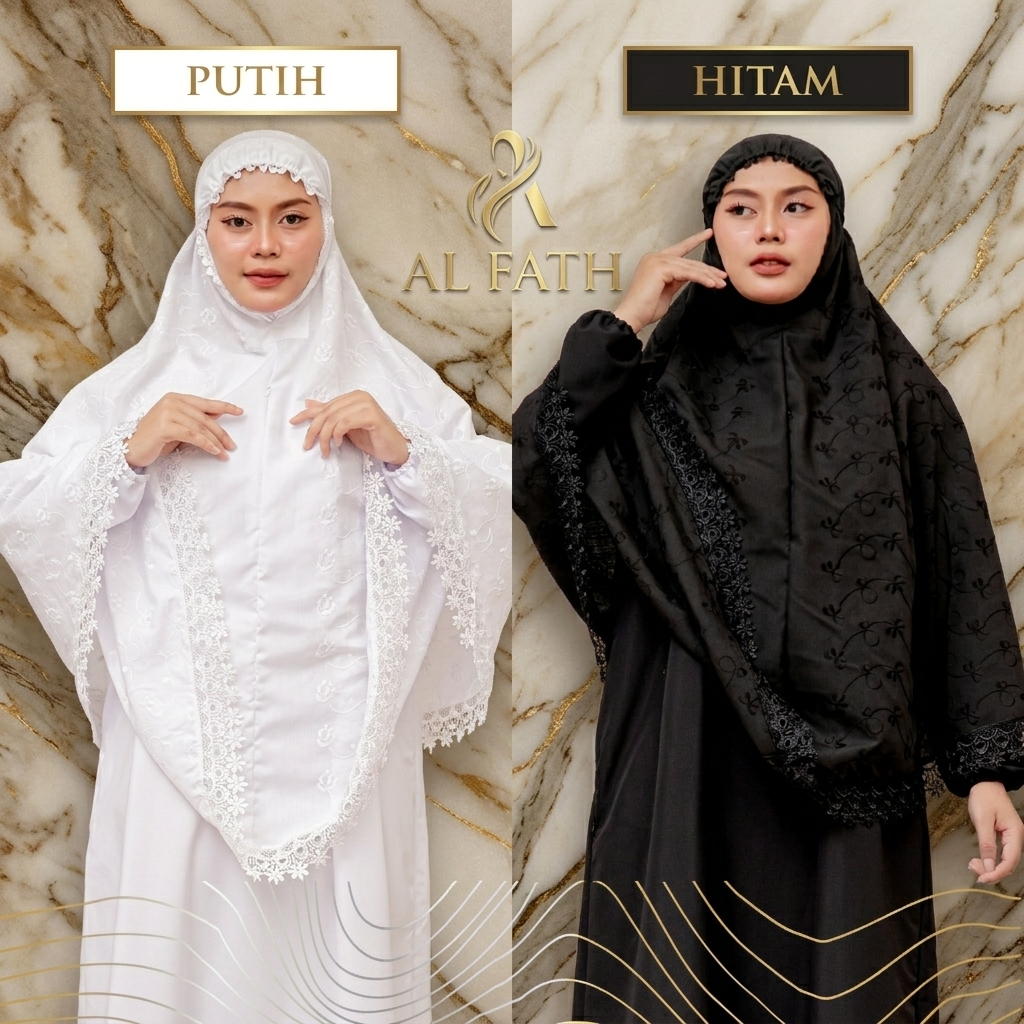 Kerudung Bergo Haji Dan Umroh Bersaku Katun Paris Bordir Premium Jumbo