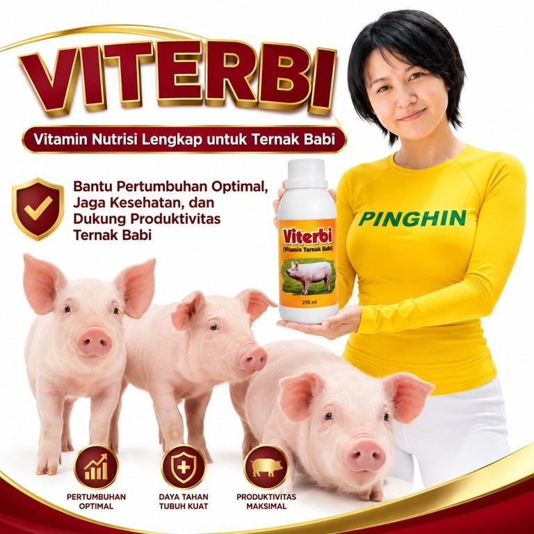 VITERBI Vitamin Ternak Babi Cepat Besar | Nutrisi Pertumbuhan Penggemukan BABI | Suplemen Pakan Babi