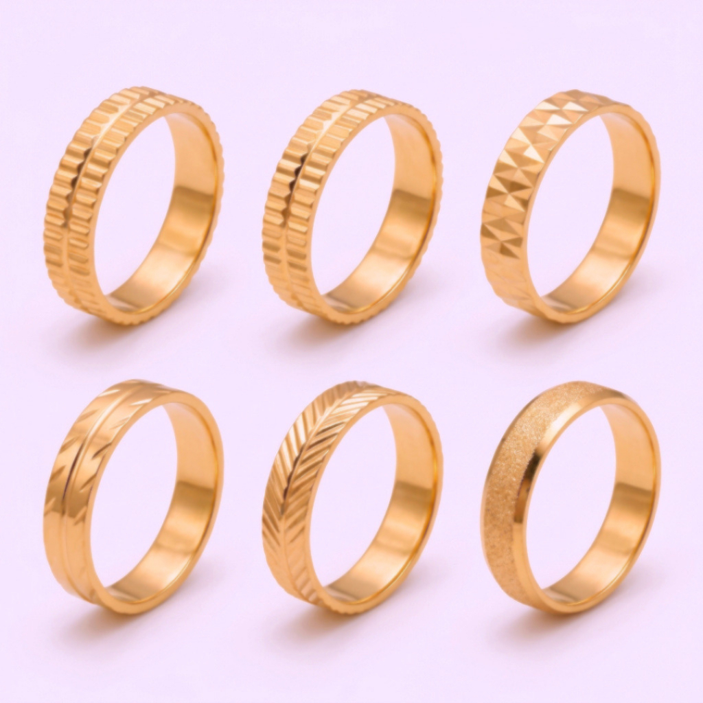 Banyak Model Cincin Polos Ukir - KerbauEmas