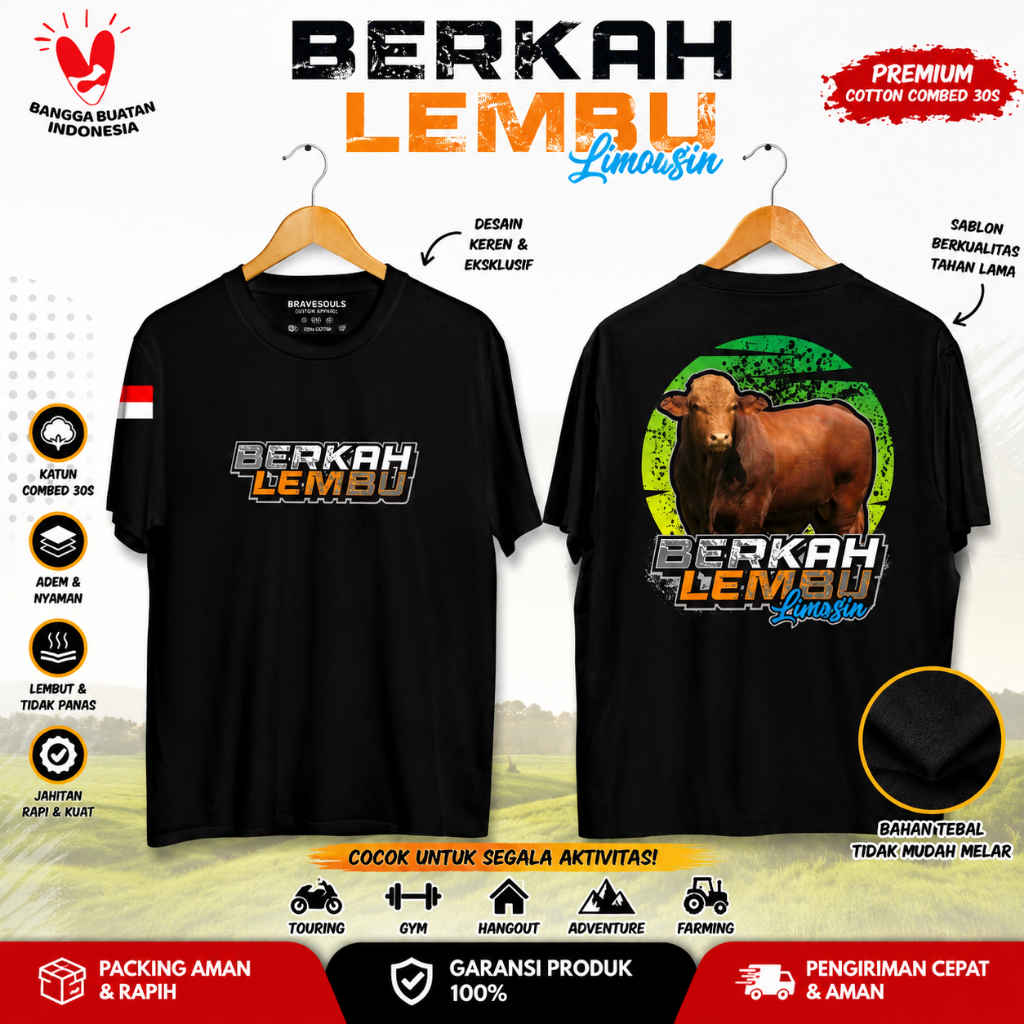 Kaos Sapi Limosin Berkah Lembu
