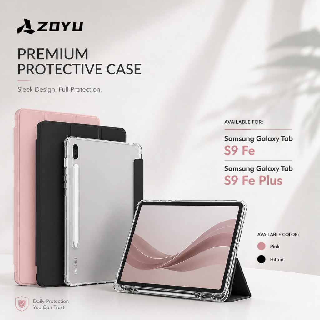 Case Samsung Galaxy Tab S9 Fe I S9 Fe Plus Wifi 5G Casing Cover Hardcase Transparan