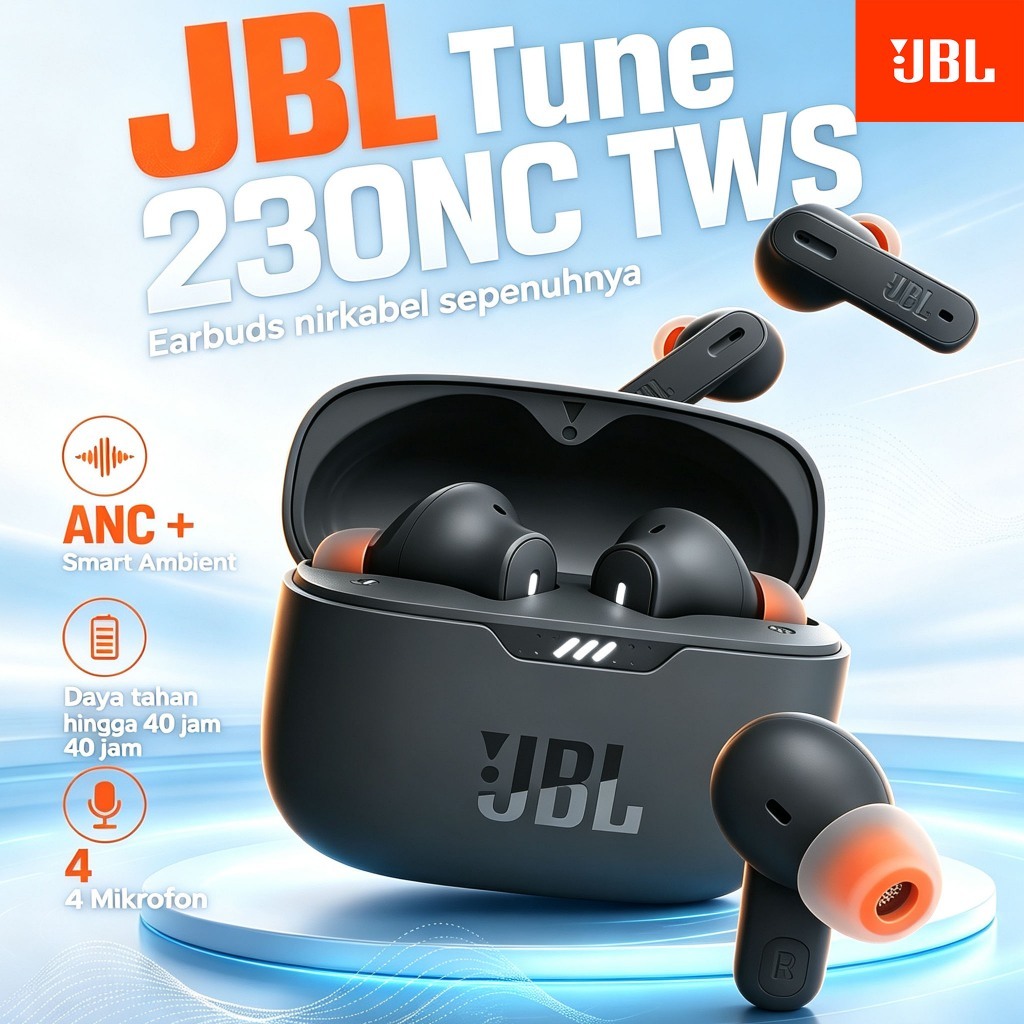 JBL Tune 230NC TWS Earbuds Bluetooth Original Wireless ANC