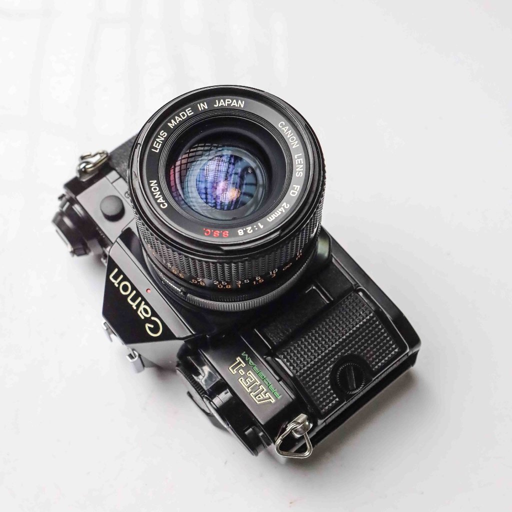 Kamera Analog Canon AE-1 AE1 Program kit 24mm f2.8 SSC Super Mulus Normal 