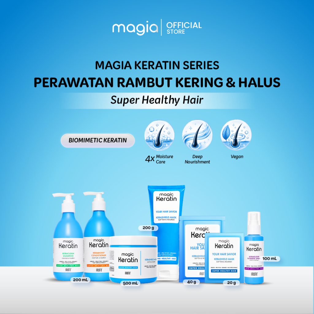 Magia keratin Series perawatan rambut kering dan rusak