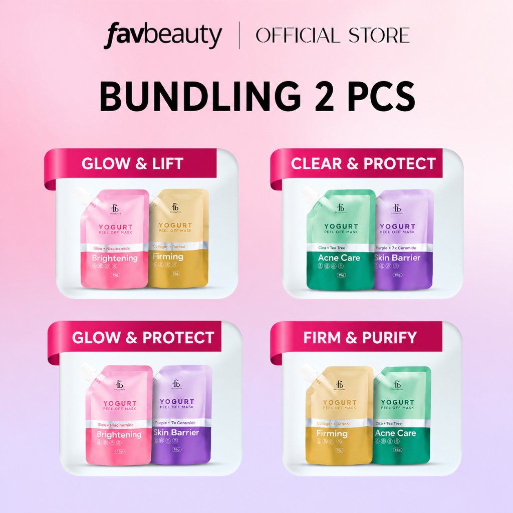 Fav Beauty - Yogurt Peel Off Mask Bundling 100 gr 2 pcs | Acne Care Brightening Skin Barrier Firming