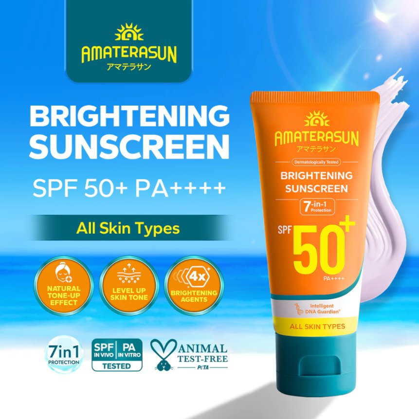 AMATERASUN [REAL SPF Certified] Brightening Sunscreen SPF 50+ PA++++  - TONE UP SUNSCREEN