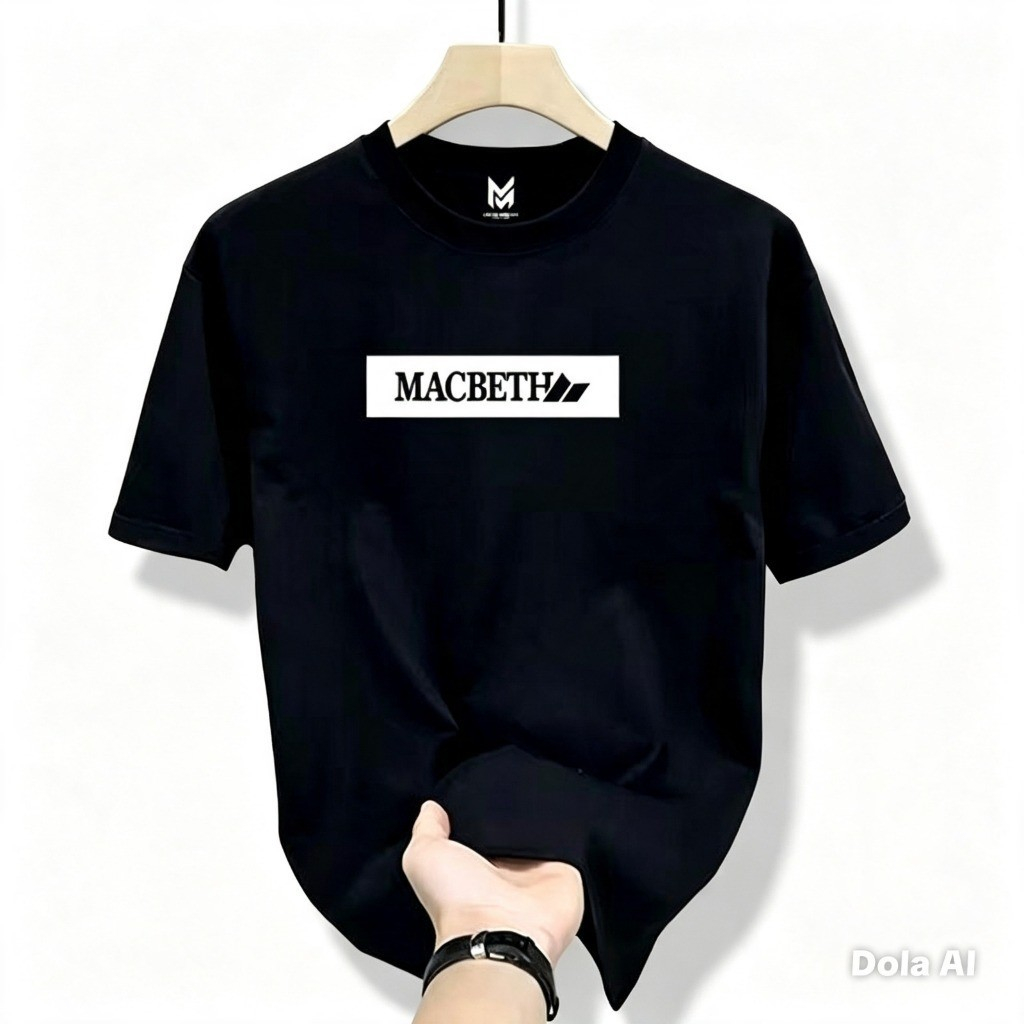 Kaos Macbeth Blok Putih Baju Pria Wanita T-Shirt Cotton Combed 30S Premium Distro Streetwear Origina