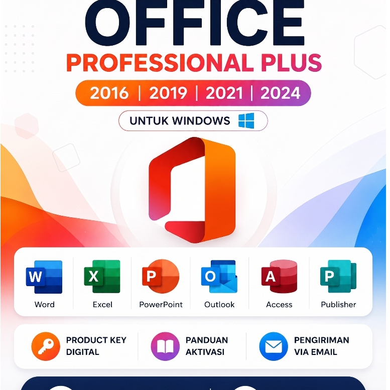 Office Professional Plus 2016 / 2019 / 2021 / 2024 Lifetime | Product Key Digital