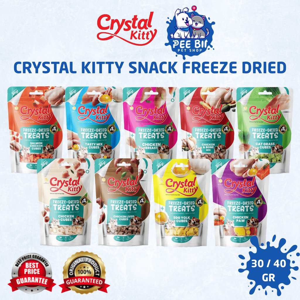 CRYSTAL KITTY SNACK FREEZE DRIED/ SNACK KUCING KERING