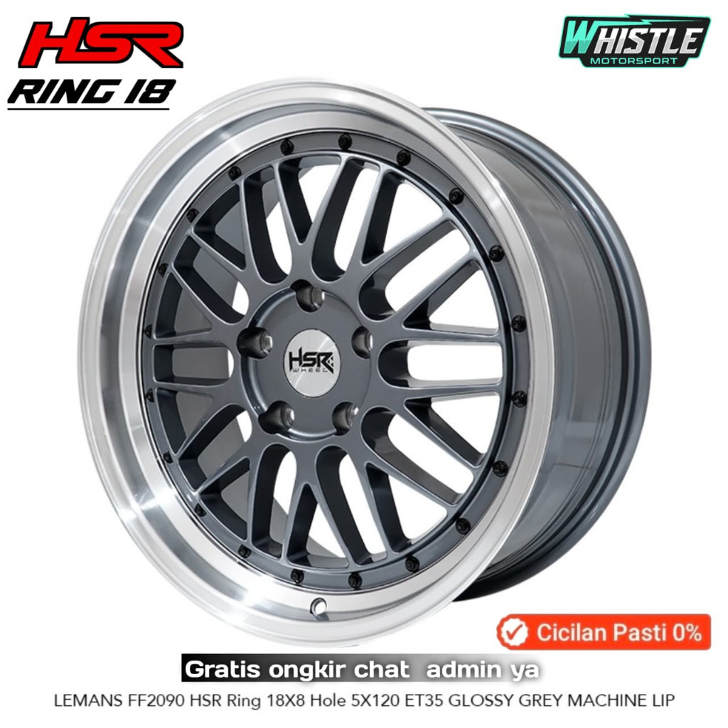 VELG MOBIL BMW MODEL BBS LM HSR LEMANS FF2090 HSR R18X8 H5X120 ET35 GLOSSY GREY/ML