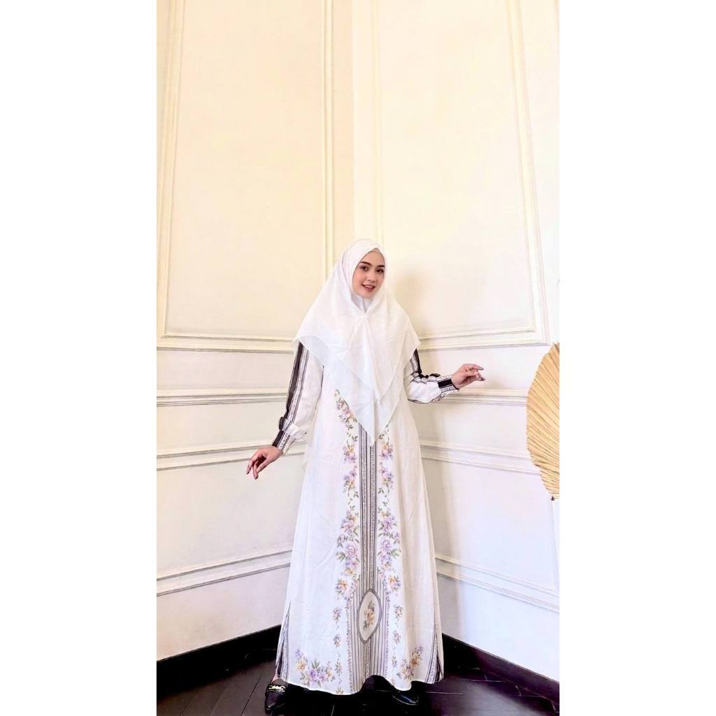 Hiraja – Gamis Aveline Set Hijab Bahan Ceruty