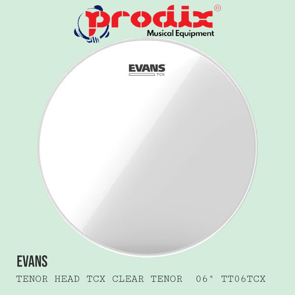 Membran Drum Evans TCX Clear Tenor 06 Inch TT06TCX untuk Drum Set