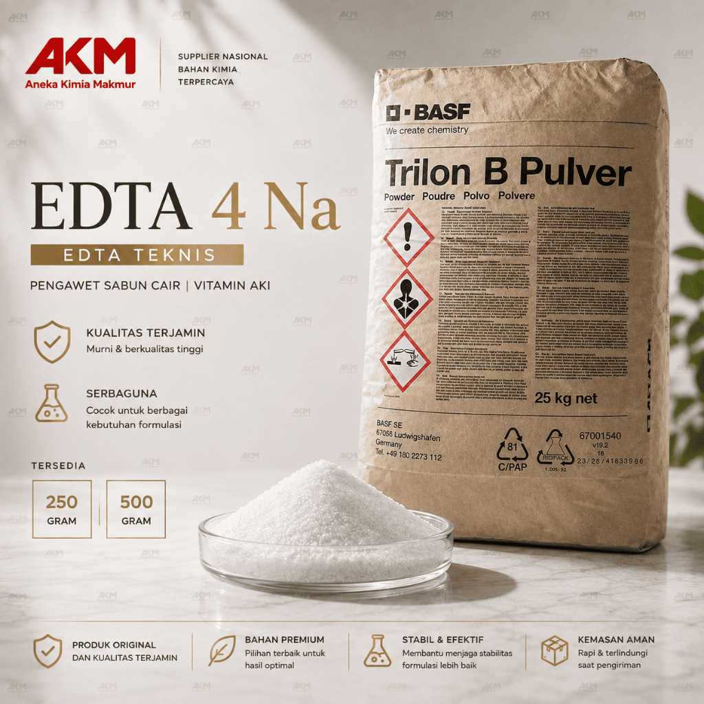 EDTA 4Na Teknis 250gr 500gr / Pengawet Sabun Cair / Vitamin Aki / Tetrasodium EDTA