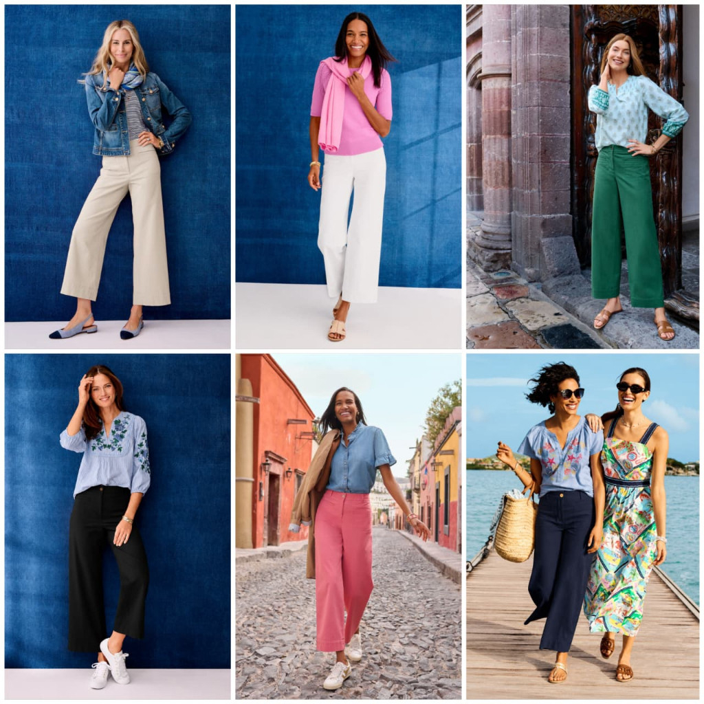 Celana Talbots Wide Ankle Twill Pants