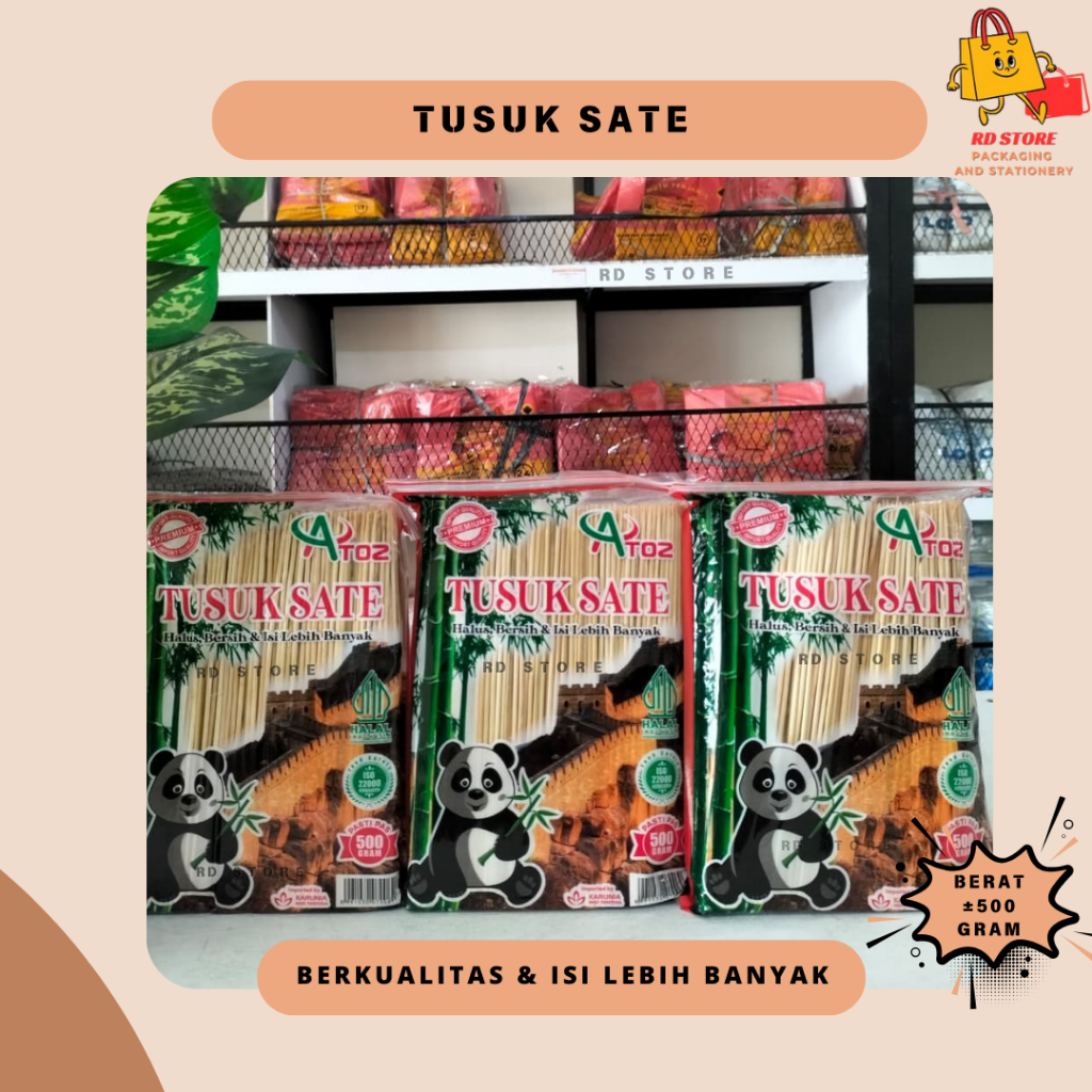 TUSUK SATE 500 GR TUSUK SATE AYAM TUSUK SATE BAMBU CILOK PENTOL ATOZ PREMIUM