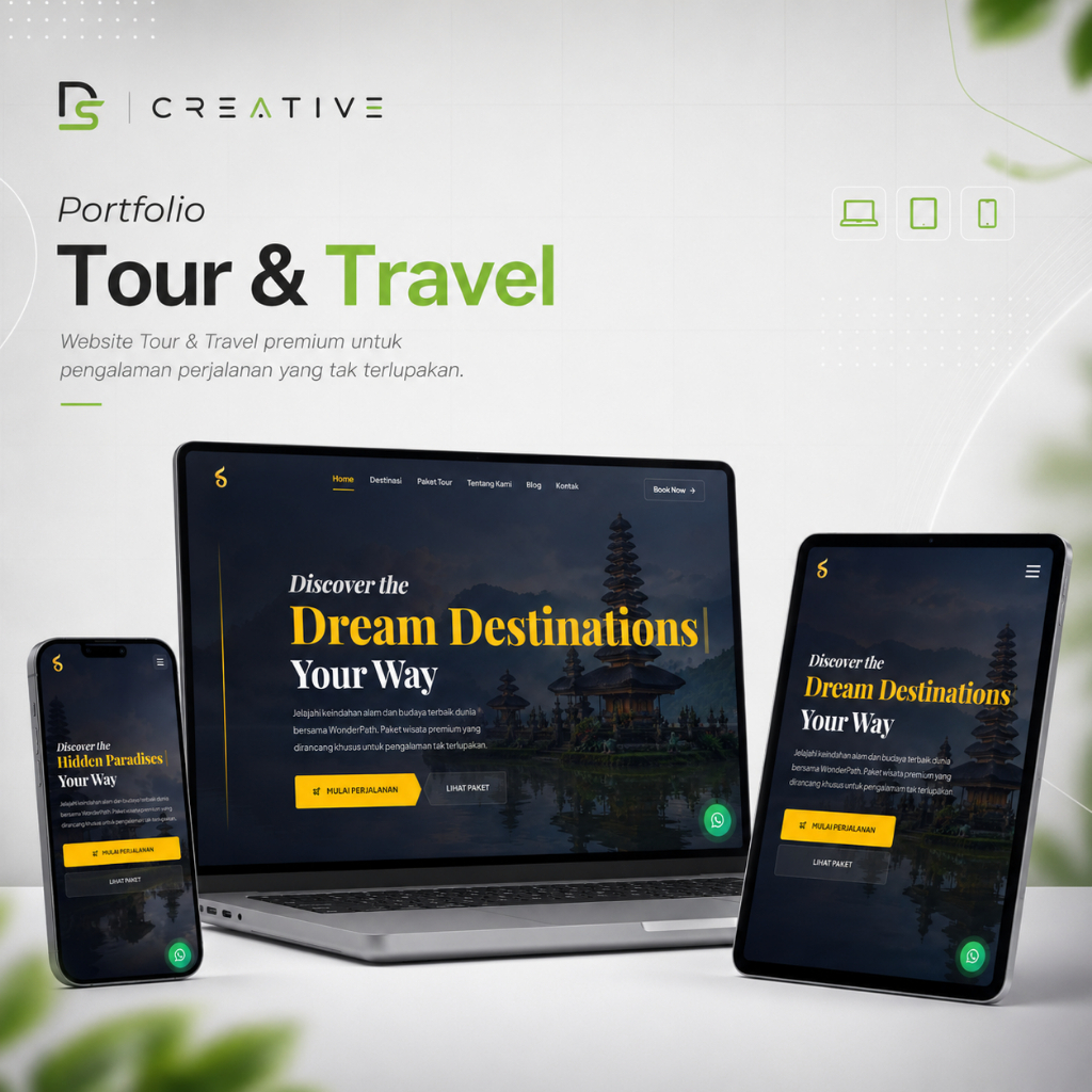 Jasa Pembuatan Website Tour & Travel Custom Responsive untuk Agen Wisata
