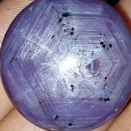 Natural Purple Star Sapphire 87.65 ct 24x24mm Jumbo Big Size NTE No Heat Ster 6 Star Safir