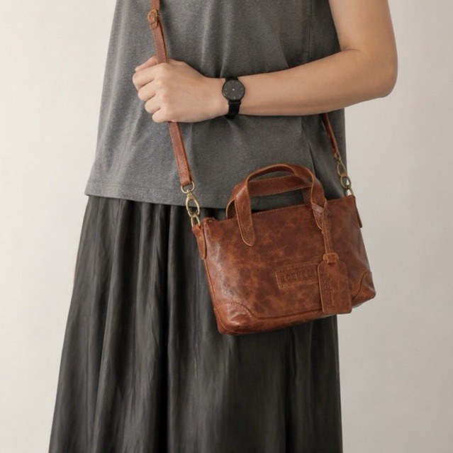 ABEKANI LEATHER BLEECKER MINI BAG - Tas Wanita Kulit Asli