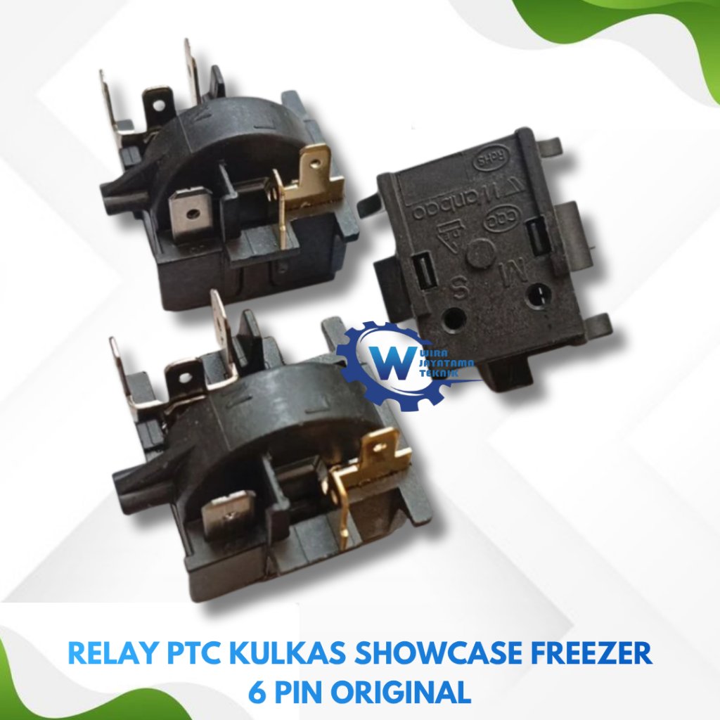 Relay PTC Kulkas 6 Pin Original Relay Kulkas Freezer Showcase