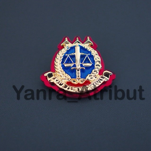 Pin Eselon V Kejaksaan / Brevet Brivet Eselon 5 Biru Jaksa Paku Magnet Premium