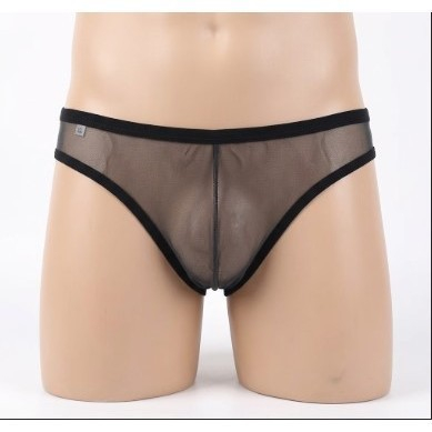 Celana Dalam Seksi Pria Transparan Men Underwear XL hitam DK097