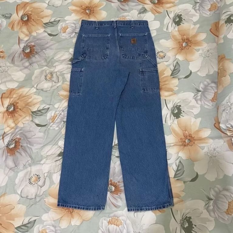 Carhartt B13-DST (32) DarkStone Loose Fit Washed Denim Carpenter Work Dungaree